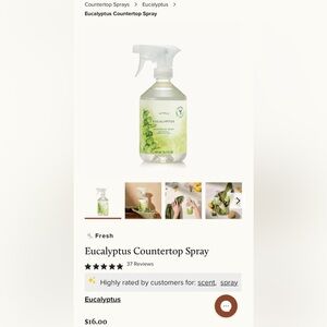 **NIB** Thymes Eucalyptus Countertop Spray